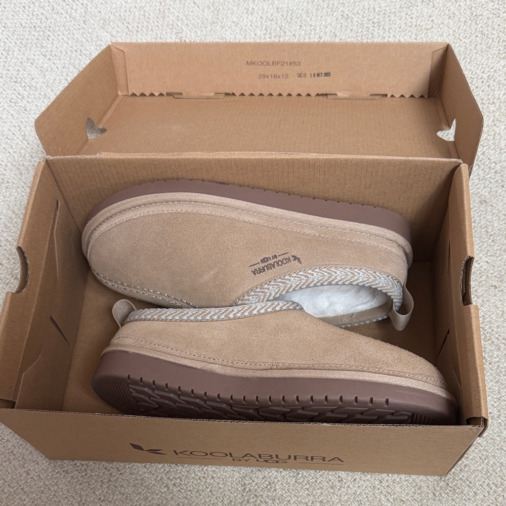 Koolaburra Tan Suede Slip-On Cozy Clog